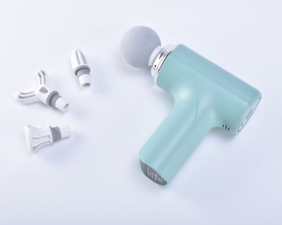 SOBO Cordless Massager Gun For Pain Relief With Lithium Ion Battery, 4 Massager Head, 6 Speed Setting, Percussion Full Body Massage Machine Gun Massager(Green)
