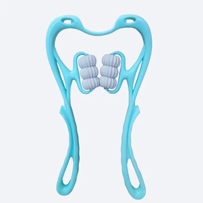 Shopeleven Neck Massager, Myofascial Release Manual Massage Tool, Multi-Functional Home Use Handheld Neck & Shoulder Massager - Relax Roller for Full Body Muscle Relaxation Massager(Blue)