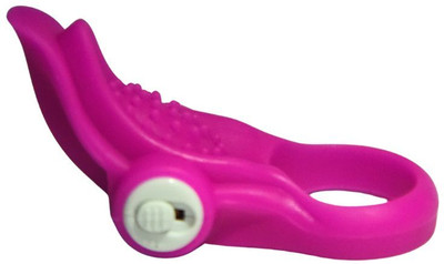 VOREX Men's Extremely Stretchable Tongo Vibration Ring Reusable Battery Operated Waterproof Massager(Pink)