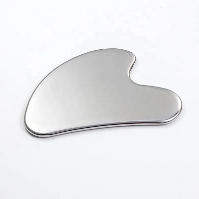 Livronic Stainless Steel Gua Sha,Metal Gua Sha Facial Tool. Firm Face Muscles, Reduce Puffiness, Facial Tension, Helps Lymphatic Drainage Massager(Grey)