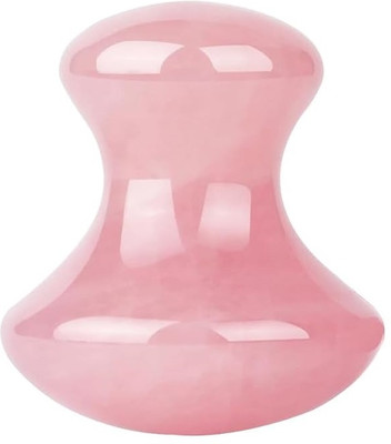 Getmecraft Mushroom Gua Sha Rose Quartz Handmade Natural Rose Quartz Gua Sha Guasha Scraping Massage Tool/Mushroom-Shape Guasha Board for Spa Relaxing Massager(Pink)