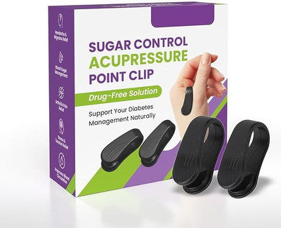 MARCRAZY Sugar Control Li4 Magnetic Acupressure Point Clip (1pc),Headache & Stress Relief Magnetic Clip to Maintain Blood Levels Massager(Black)