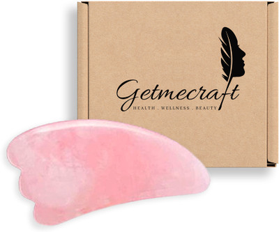 Getmecraft Rose Quartz Butterfly Gua Sha and Wing Shape Gua Sha Set 2 Pieces Gua Sha Facial Tool Massager(Pink)