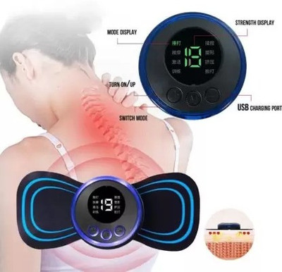 BSVR Portable Massager 8 Modes ,19 Speed Full Body Massager 04 Portable Massager Rechargeble Full Body Massager for Pain Relief 04 Massager(Black)