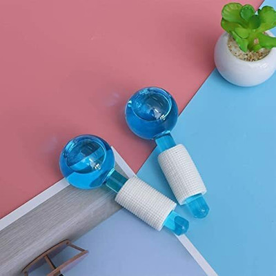 SKYZONE Ice Globes Roller Ball Face and Neck Eye Circle with Handle Massager(multi) Crystal Glass Roller Redness Face Wrinkle Remover 2PCS Ice Roller(Multicolor) Massager(Multicolor)