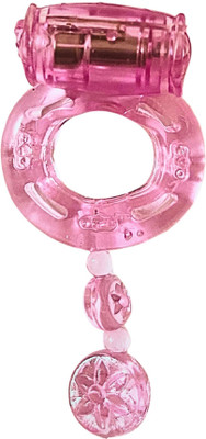 VOREX Men's Stretchable Silicone Zenith Vibration Ring Reusable Battery Operated Waterproof Massager(Pink)