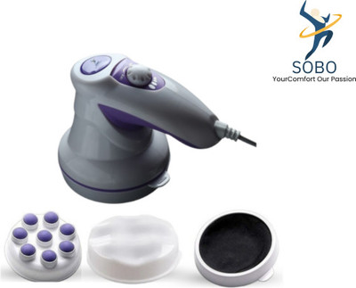 SOBO Body Manipol Massager for Slimming Toning for Pain Relief With 3 Heads Vibrating Manipol Massager(White, Purple)