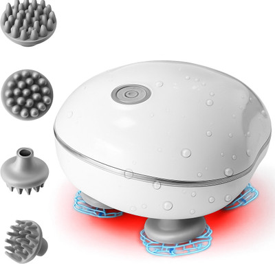 Feeeltript Electric Head,Scalp Massager | Rechargeable Head Kneading Massage Machine 3 Speed Mode Handheld.Portable,Scalp Scratcher Body Massager for Hair Growth Massager(White, Grey)