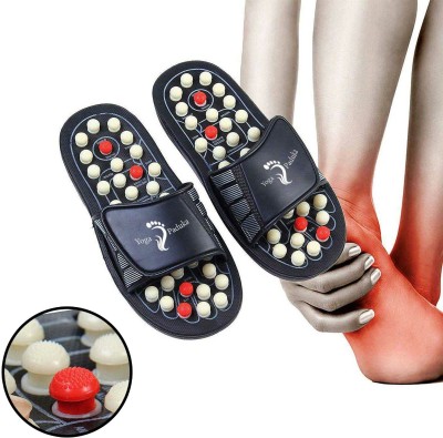 ZURU BUNCH Yoga Paduka Slippers for Men and Women, Acupressure Foot Relaxer Rotating Acupressure Foot Slippers For Men & Women, Full Body Blood Circulation Slippers Massager(Size-7)