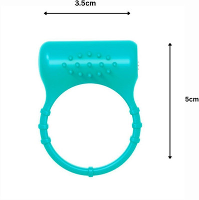 VOREX Men's Stretchable Legendary Vibration Ring Reusable Battery Operated Waterproof Massager(Blue)