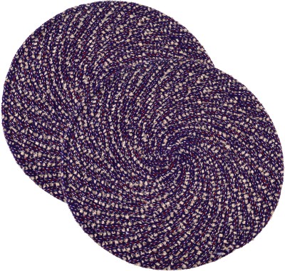 KUBER INDUSTRIES Cotton Door Mat(Purple, Medium, Pack of 2)