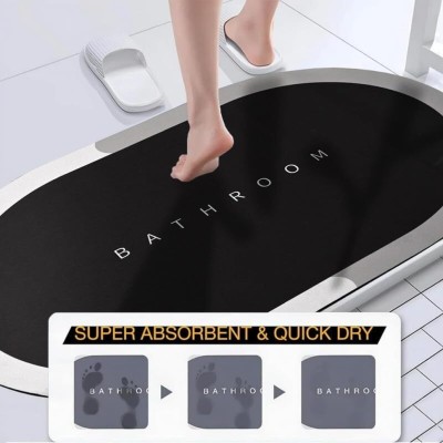 Opulent Cotton, Rubber, Microfiber, Leather Bathroom Mat(Multicolor, Medium)