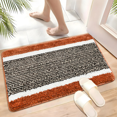 KUBER INDUSTRIES Microfiber Door Mat(Brown, Medium)