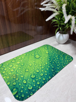 WISELOOK Rubber Door Mat(Green, Medium)