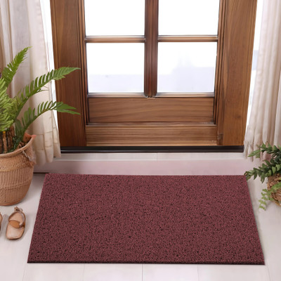 KUBER INDUSTRIES Rubber Floor Mat(Maroon, Medium)