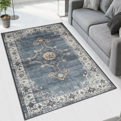 Slayy with Style Silver, Grey Velvet Carpet(91 cm,  X 152 cm, Rectangle)