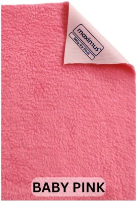 THE MAXIMUS Fleece Baby Bed Protecting Mat(BABY PINK, PACK OF 1, 250 GSM, Large)