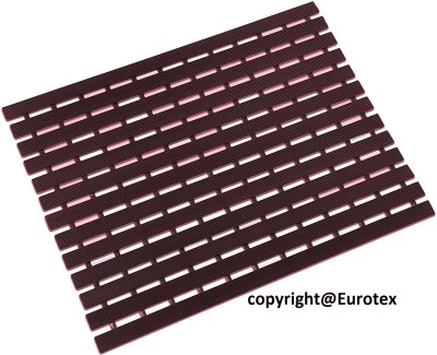 Eurotex Plastic Bathroom Mat(Chocolate, Medium)