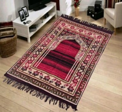 Sosha Velvet Prayer Mat(Maroon, Medium)