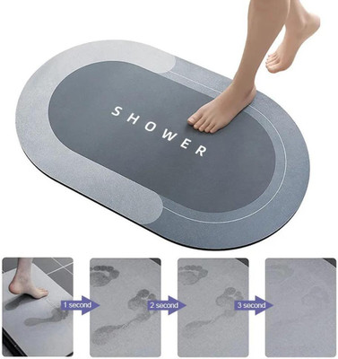 M Hermanas Rubber Bathroom Mat(Multicolor, Medium)