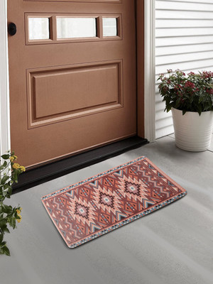 Fabinaliv Polyester Door Mat(Light Brown, Medium)