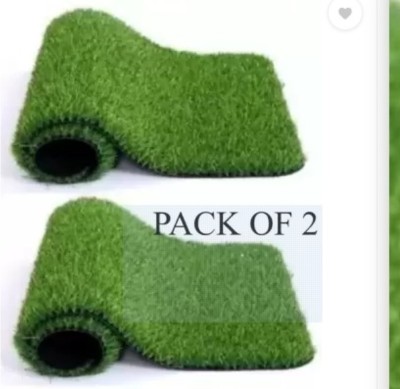 Decoreio Artificial Grass Door Mat(Green, Free, Pack of 2)