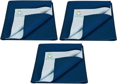 Tod Pool Cotton Baby Bed Protecting Mat(Dark Blue Sea, Free, Pack of 3)