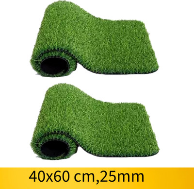 Sk global PVC (Polyvinyl Chloride) Door Mat(Green, Pack of 2, Medium)