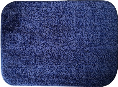 MAA HOME CONCEPT Microfiber Door Mat(Blue, Medium)