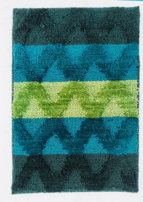 RJVT Microfiber Floor Mat(Green, Light Green, Medium)