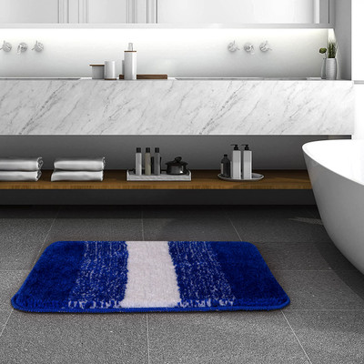Slayy with Style Microfiber Door Mat(Blue, Medium)
