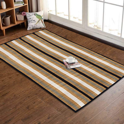 HOKiPO Jute Chatai Mat(Black, Extra Large)