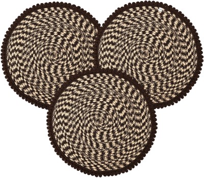 HOMESTIC Cotton Door Mat(Brown, Yellow, Large, Pack of 3)