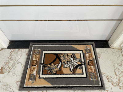 HR CARPET Grey Acrylic Runner(40 cm,  X 60 cm, Rectangle)