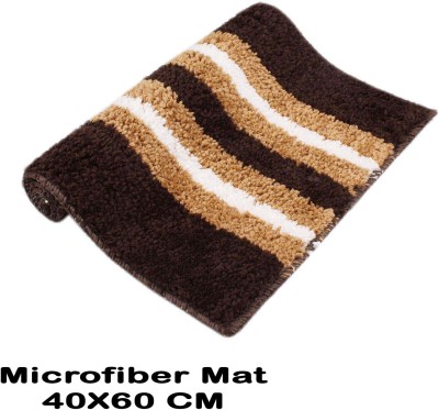 MODERN FAB Microfiber Bathroom Mat(Coffee, Medium)