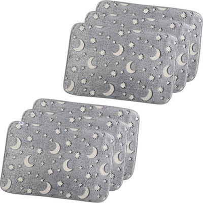 Heart Home Polyester Door Mat(Grey, Free, Pack of 6)