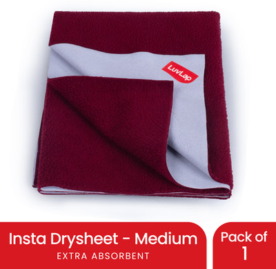 LuvLap Cotton Baby Bed Protecting Mat(Maroon, Large)