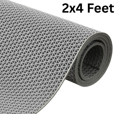 UNOX Rubber Door & Floor Mat(Anti Skid Mat For Bathroom,Kitchen,Home,Shower,Pool,Office Use, GREY 2x4 FT, Large)