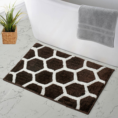MAA HOME CONCEPT Microfiber Door Mat(Brown, Medium)
