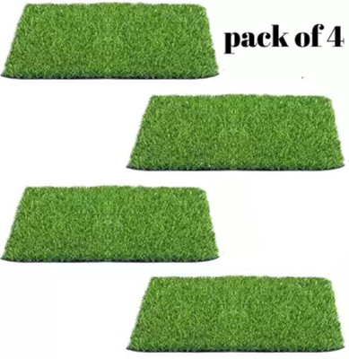 Worthful Creations Polyester Floor Mat(Green, Medium, Pack of 4)