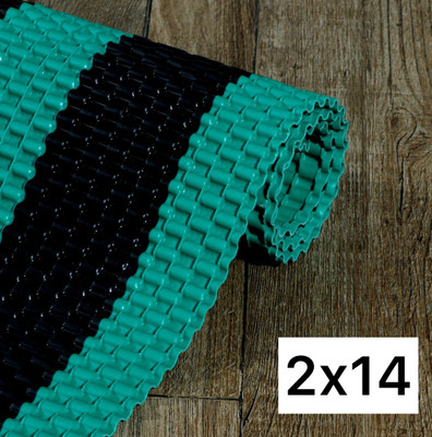 Kuku Home Rubber Door & Floor Mat(Black, Green, Free)