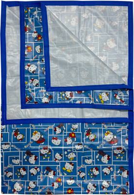 ECOSOFT Plastic Baby Bed Protecting Mat(BLUE KITTY, Extra Large)