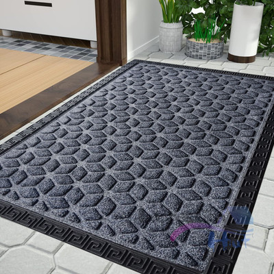 Impression Hut PP (Polypropylene) Bathroom Mat(Hexa Grey, Medium)