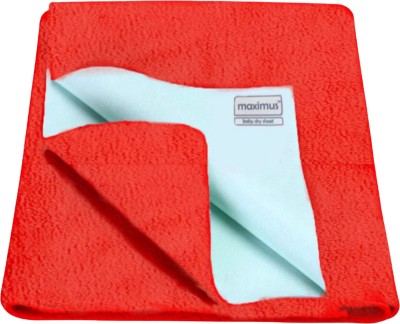 THE MAXIMUS Fleece Baby Bed Protecting Mat(Orange, Extra Large)