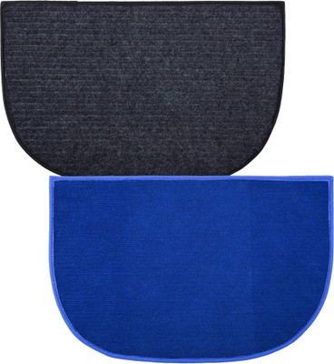 KUBER INDUSTRIES Wool Door Mat(Multicolor, Medium, Pack of 2)