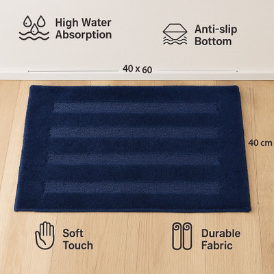 AA Global Microfiber Door & Floor Mat(Blue, Medium)