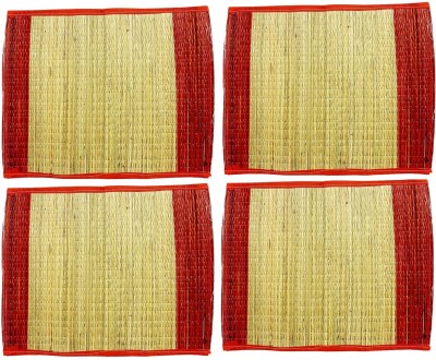 BUY N RELAX Bamboo Prayer Mat(RED,BROWN, Medium, Pack of 4)