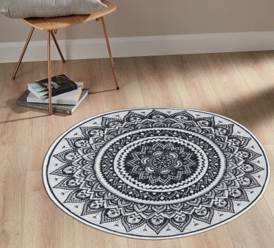 house of handmade Cotton Floor Mat(Grey, Large)