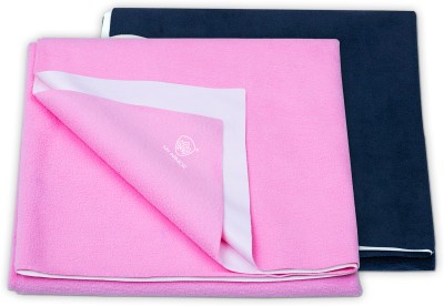 MY ARMOR Cotton Baby Bed Protecting Mat(Pink, Royal Blue, Small, Pack of 2)