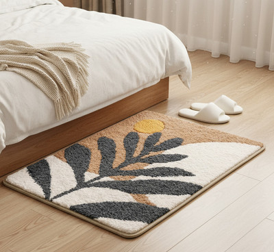 VIKCLIQUE Microfiber Door Mat(Brown, Medium)